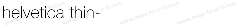 helvetica thin字体转换